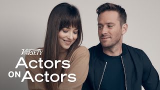 Armie Hammer amp Dakota Johnson  Actors on Actors  Full Conversation [upl. by Neeroc]