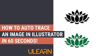 How to Auto Trace an Image in Illustrator in 60 seconds [upl. by Enahpets106]