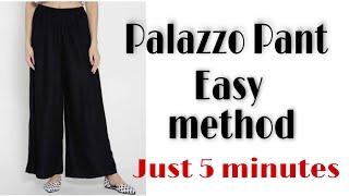 Palazzo pant cutting and stitchinghow to stitch palazzo pantsVery easy method [upl. by Ravo852]