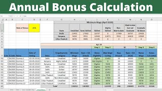 Annual Bonus Calculation  Annual Bonus Sheet correct Calculation [upl. by Mchail]