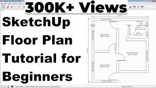 SketchUp Floor Plan Tutorial for Beginners [upl. by Ursola995]