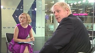 Boris Johnson gets interrupted by his spin doctor  Channel 4 News [upl. by Chilt]