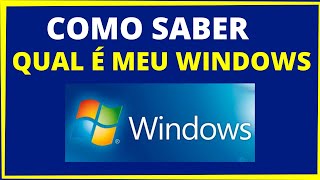 COMO SABER QUAL É MEU WINDOWS Saiba como ver a versão do windows [upl. by Atlee]