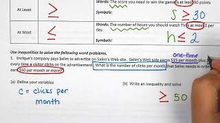 Algebra 1 Inequalities Word Problems Video [upl. by Andri]