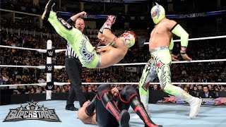 The Lucha Dragons vs The Ascension WWE Superstars March 13 2015 [upl. by Aikehs]