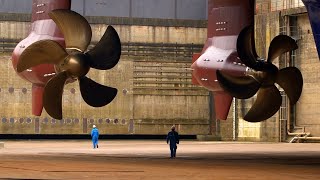 Advanced Azipod propulsion system How giant ship propellers are manufactured Unbelievable [upl. by Irrehc42]