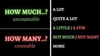 How much or How manyQuantifiersCountable amp Uncountable nouns Class 16 [upl. by Eima295]