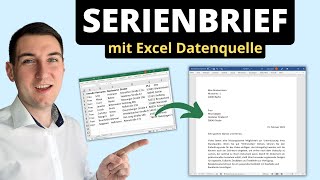 Word Serienbrief erstellen in 1 Minute  Excel Datenquelle mit Anrede Seriendruck [upl. by Anstus]