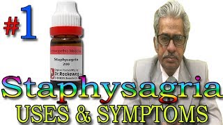 Homeopathy Medicine STAPHYSAGRIA Part 1 in Hindi  Uses amp Symptoms by Dr P S Tiwari [upl. by Toddy586]