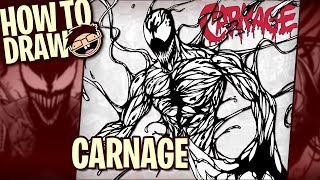 How to Draw CARNAGE Classic Comic Version  Narrated Easy StepbyStep Tutorial [upl. by Free330]