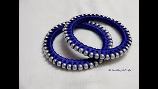 DIY How to do silk thread Pearl Bangles [upl. by Mauretta]