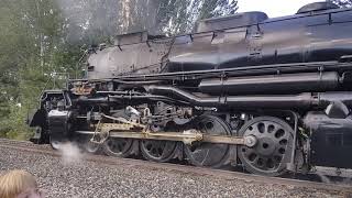 4014 Big Boy Train starting  steam locomotive [upl. by Undry]