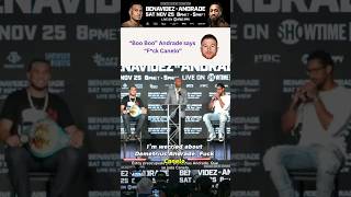 BOO BOO ANDRADE SAYS quotFCK CANELO [upl. by Yzdnil306]