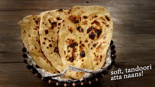 Atta Naan  Tandoori in Tawa  No Yeast  No Oven Recipe  CookingShooking [upl. by Ramsay]