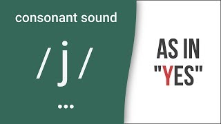 Consonant Sound  j  as in quotyesquot – American English Pronunciation [upl. by Eitsrik]