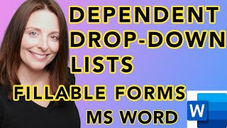 Create Dependent DropDown List in Word  Fillable Forms Microsoft Word [upl. by Enixam]