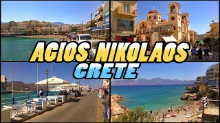 AGIOS NIKOLAOS  Crete Greece 4k [upl. by Nosa]