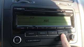 VW RCD 310 BLUETOOTH MENU [upl. by Akinom94]