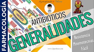 ANTIBIÓTICOS GENERALIDADES CLASIFICACIÓN  MNEMOTECNIAS  FARMACOLOGÍA  P1 [upl. by Karb]