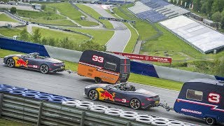 A Caravan Race with an F1 twist Daniel Ricciardo and Max Verstappen take it to the Red Bull Ring [upl. by Marlyn]