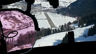 Falcon 7X Landing at SaanenGstaad Airport [upl. by Denver]