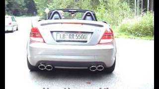 Mercedes SLK 55 AMG exhaust sound MUST hear [upl. by Vincelette]