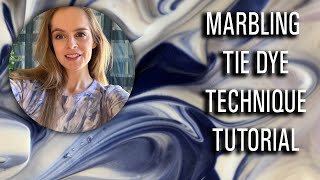 MARBLE TIE DYE TECHNIQUE FOR BEGINNERS [upl. by Aronid524]