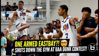 Hansel Emmanuel One Arm EASTBAY Shuts Gym Down Under Armour Dunk Contest Highlights [upl. by Rednirah]