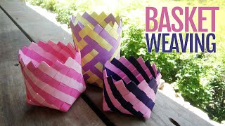 How to Weave a Basket  Paper Craft [upl. by Debra]