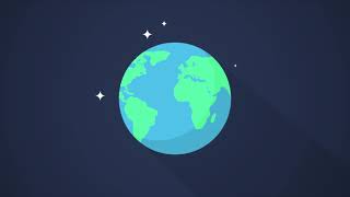 Earth rotating Animation  2D [upl. by Prud]