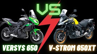 Kawasaki Versys 650 Vs Suzuki VStrom 650XT  650CC Adventure Bike Shootout [upl. by Zima]