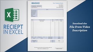 Creating Professional Invoice in Excel  Receipt Making Tutorial  Free Template [upl. by Emelen]