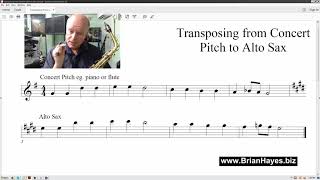 Transposing Made Easy for the Alto Saxophone [upl. by Anerahs]