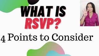 RSVP meaning in invitation 4 Points to consider English Vocabulary [upl. by Aima]