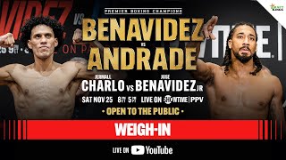 Benavidez vs Andrade OFFICIAL WEIGHIN [upl. by Klemm]