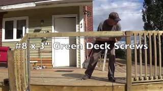 DIY Deck Part 12  Attaching Railing amp Balusters [upl. by Aiva]