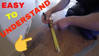 HOW TO MEASURE AND CUT ANGLES ON VINYL PLANK FLOORING INSTALLATION [upl. by Haslam]