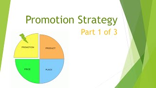 Marketing Mix Promotion Strategy part 1 [upl. by Chadabe]