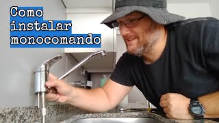 Como instalar Griferia Monocomando cocina [upl. by Farnham]