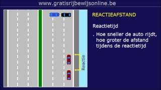 GRATIS RIJBEWIJS ONLINE 14 Rijbewijs B  STOPAFSTAND  REMWEG  REACTIEAFSTAND [upl. by Annetta]