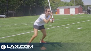 Womens Lacrosse Defensive Footwork Drill  Laxcom Training Videos [upl. by Cormack]