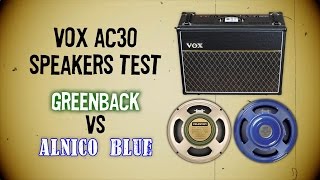 Vox AC30 Speakers Test Greenback vs Alnico Blue [upl. by Lasyrc]