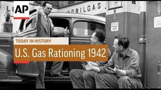 WWII US Gas Rationing  1942  Today in History  15 May 16 [upl. by Eralcyram328]