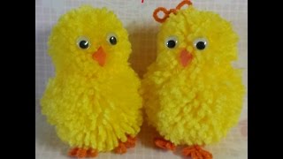 pompom chick amp bunny tutorial [upl. by Namurt]