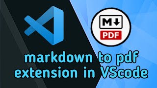 Markdown to PDF extension in VSCode [upl. by Namor138]