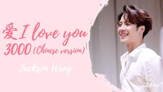 Jackson Wang  爱 I Love You 3000 Chinese version Lyrics CHINPINENG [upl. by Remoh]