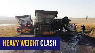 WATCH Dashcam footage shows Mpumalanga twotruck headon collision [upl. by Hope]