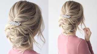 HOW TO Messy Updo  Bridal Hairstyle [upl. by Issy]