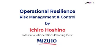 Operational Risk Management amp ControlOperational Resilience [upl. by Annahsohs]