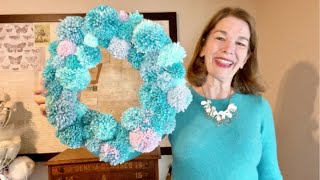 DIY EASY Pom Pom Wreath [upl. by Lletnwahs]